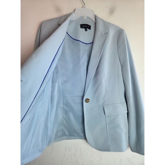 Talbots Light/Pastel Blue 1 Button Single Breasted Notch Lapel Blazer size 8 - Picture 13 of 16